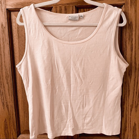 SONOMA life+style petite stretch light pink tank top size PM - Picture 6 of 6